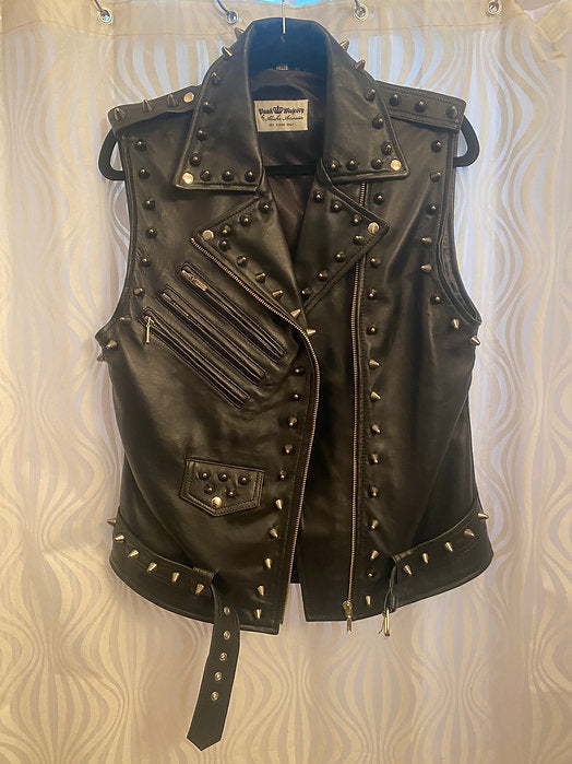 studded leather vest