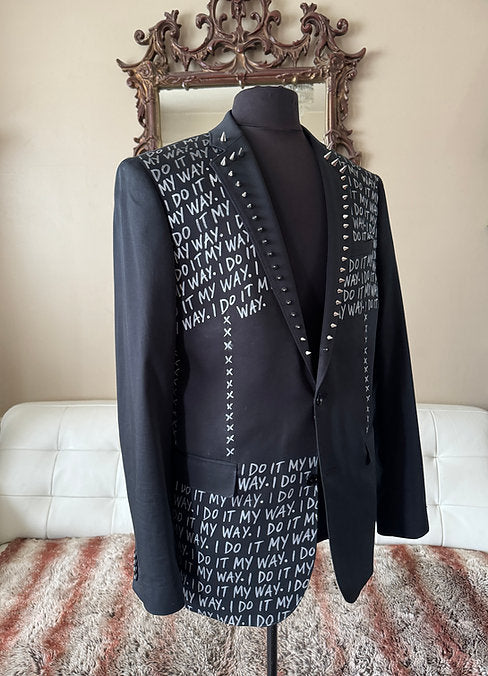 punk suit with spiked lapels