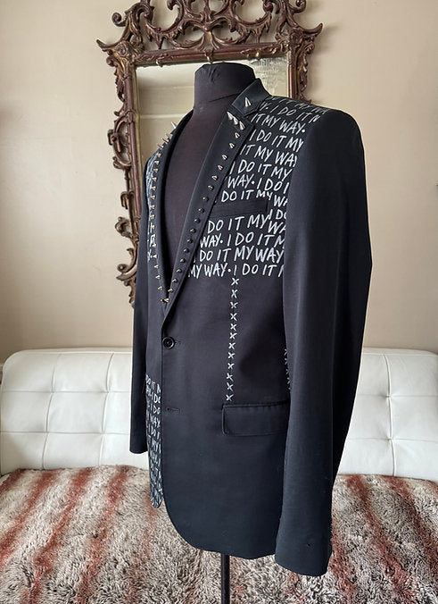 punk suit with spiked lapels