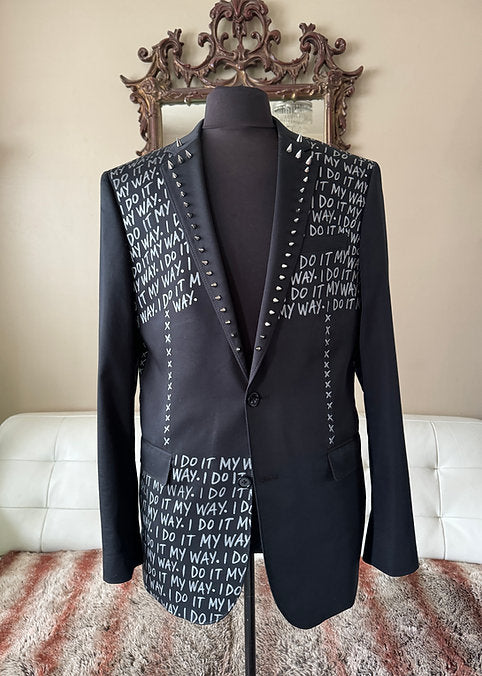 punk suit with spiked lapels