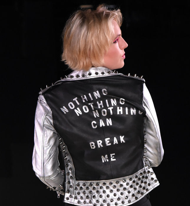 womens punk leather jacket