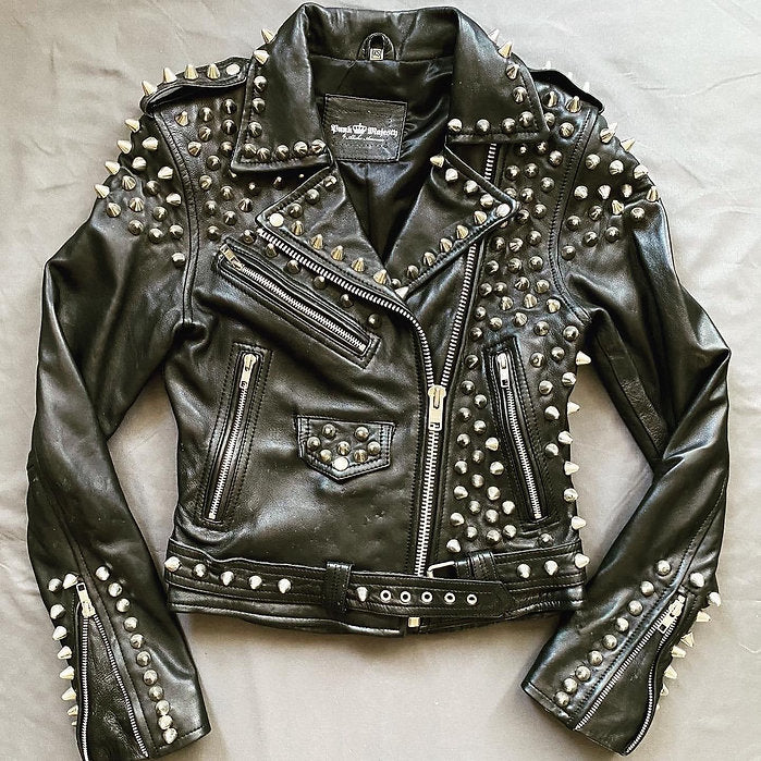 studded motorcycle jacket