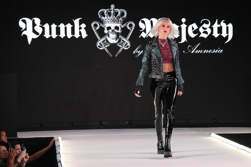 womens custom leather punk jacket