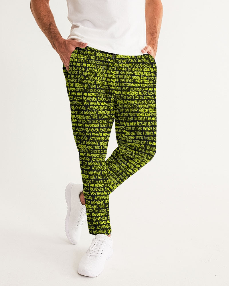 Black & Neon Graffiti Men's Joggers