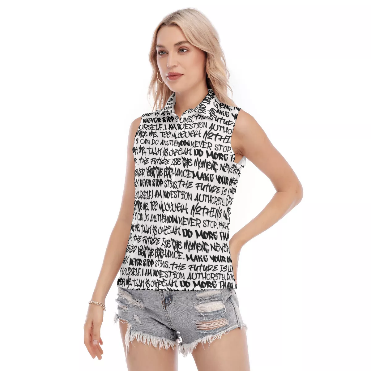 Empowering Graffiti Women's Sleeveless Shirt