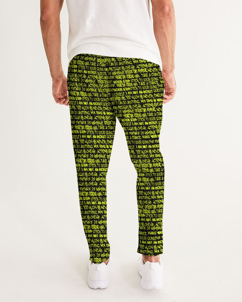 Black & Neon Graffiti Men's Joggers