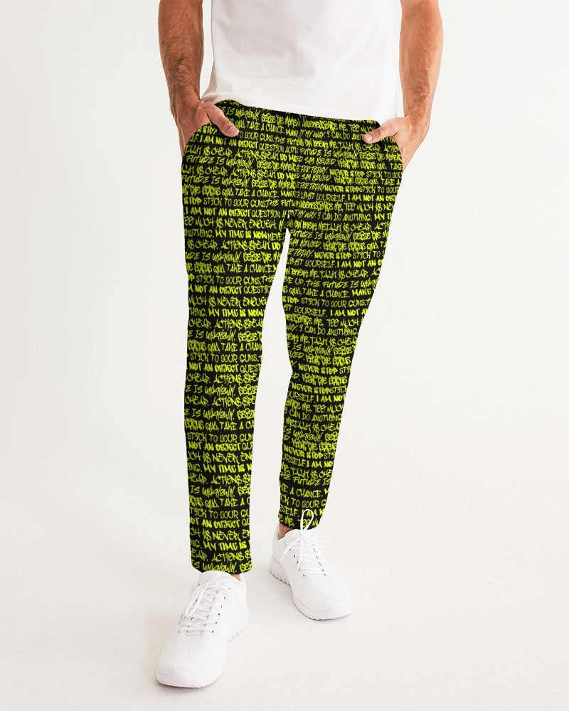 Black & Neon Graffiti Men's Joggers