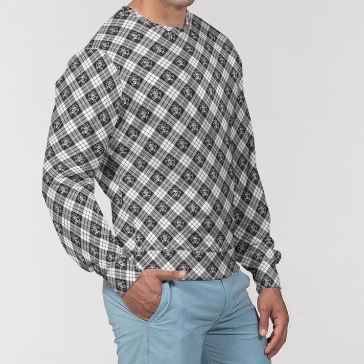 Mens Tartan Crewneck Pullover