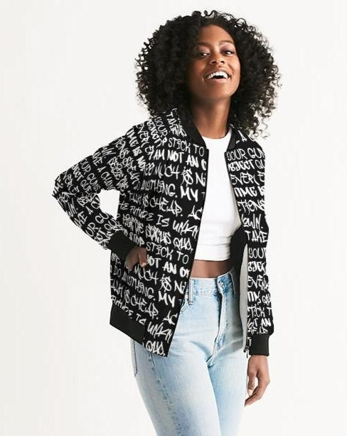 Womens Graffiti Bomber Jacket