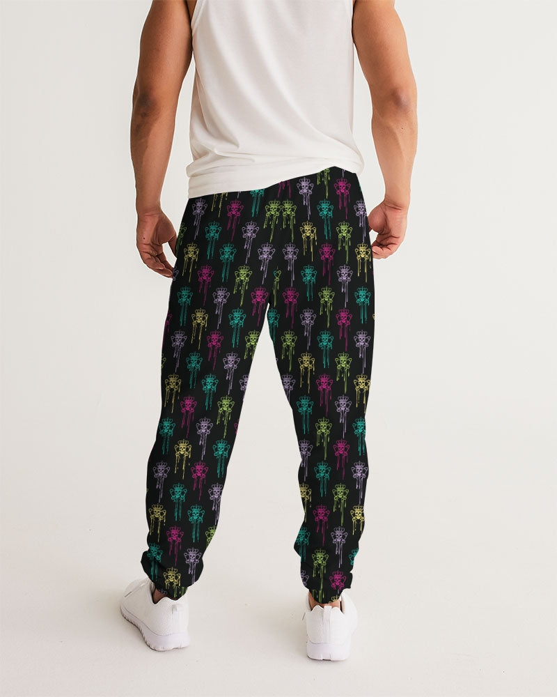 Mens Track Pants with Color Logo Drip