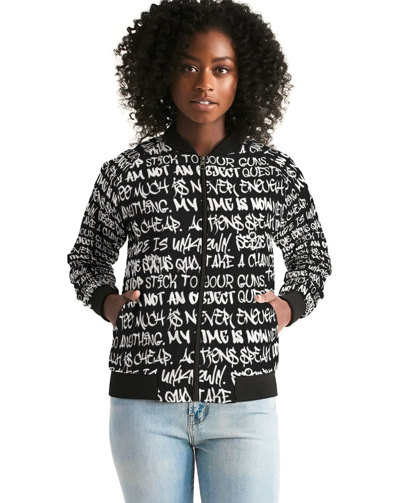 Womens Graffiti Bomber Jacket